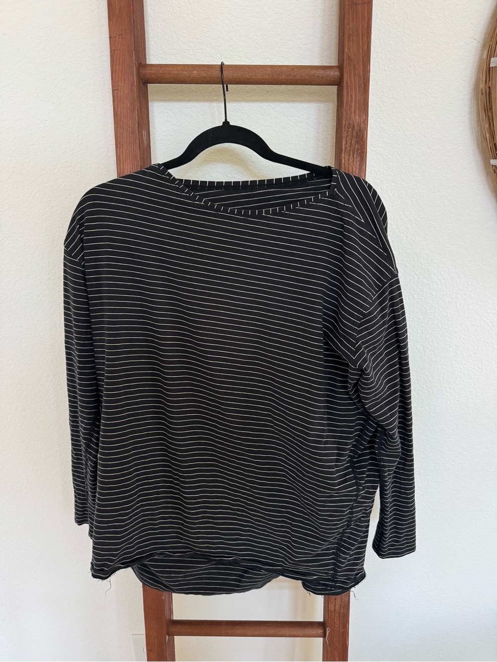 Lululemon Women’s Back in Action Black Stripe Long-Sleeve Top